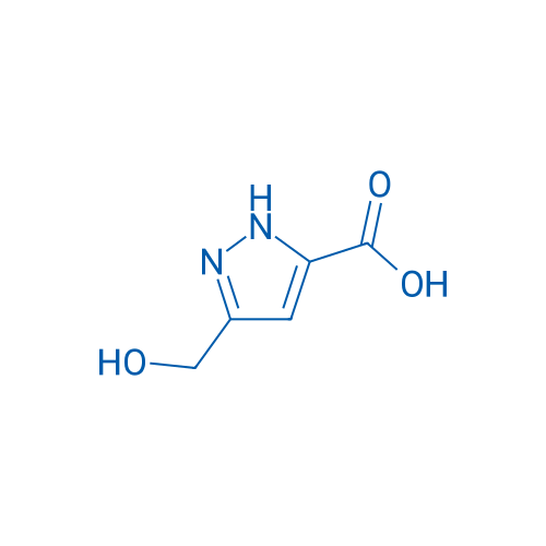3-(羟基甲基)-1H-吡唑-5-羧酸 结构式