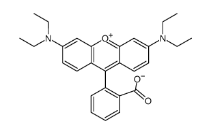 9-(2-羧基苯基)-3,6-双(二乙氨基)占吨鎓内盐 结构式