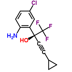 (S)-1-(2-氨基-5-氯苯基)-1-三氟甲基-3-环丙基-2-丙炔-1-醇 结构式