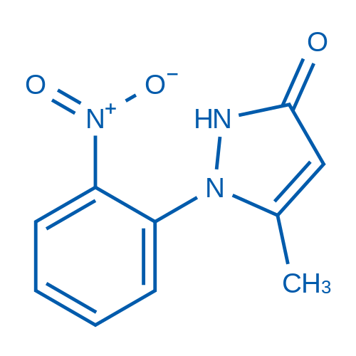 5-甲基-1-(2-硝基苯基)吡唑-3-酮 结构式