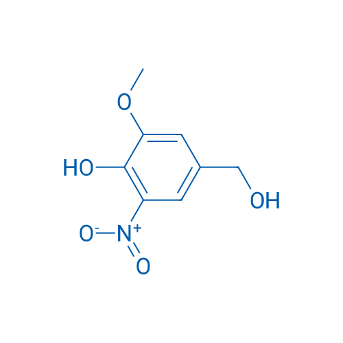 4-(羟甲基)-2-甲氧基-6-硝基苯酚 结构式