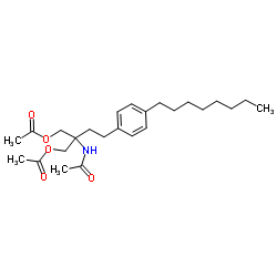 2-乙酰胺基-2-(4-辛基苯乙基)丙烷-1,3-二基二乙酸酯 结构式