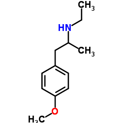 N-乙基-p-甲氧基-alpha-甲基苯乙胺 结构式