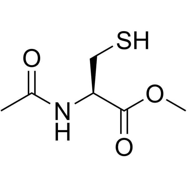 N-乙酰基-L-半胱氨酸甲酯 结构式