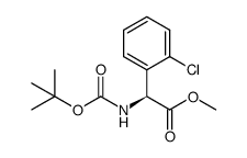 N-叔丁氧羰基-(S)-2-氯苯基甘氨酸甲酯 结构式