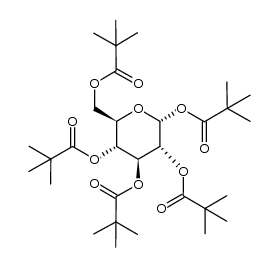 1,2,3,4,6-五-O-新戊酰基-D-吡喃葡萄糖苷 结构式
