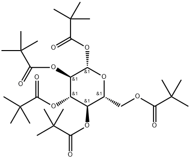 1,2,3,4,6-五-O-新戊酰基-β-D-吡喃葡萄糖 结构式