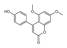 4-(4-羟基苯基)-5,7-二甲氧基-2H-1-苯并吡喃-2-酮 结构式