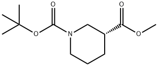 (R)-1-叔丁基 3-甲基哌啶-1,3-二羧酸酯 结构式