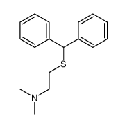 2-[(二苯基甲基)硫代]-N,N-二甲基乙胺 结构式