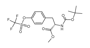 N-叔丁氧基羰基-O-三氟甲磺酰基-L-酪氨酸甲酯 结构式