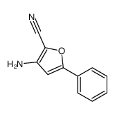 3-氨基-5-苯基呋喃-2-甲腈 结构式