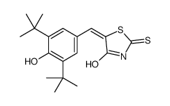 (Z)-5-(3,5-二叔丁基-4-羟基亚苄基)-2-硫代噻唑啉-4-酮 结构式