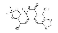 Bis[1,3]dioxolo[4,5-c:4',5'-j]phenanthridin-5(3aH)-one, 3b,4,12,12a-tetrahydro-6,12-dihydroxy-2,2-dimethyl-, (3aS,3bR,12S,12aR)- 结构式
