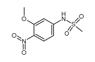 N-(3-甲氧基-4-硝基苯基)甲磺酰胺 结构式