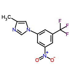4-甲基-1-(3-硝基-5-三氟甲基-苯基)-1H-咪唑 结构式