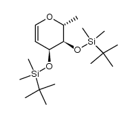 1,5-脱水-2,6-二脱氧-3,4-双-O-[(1,1-二甲基乙基)二甲基硅基]-D-核糖-己-1-烯醇 结构式