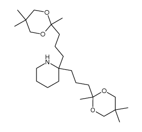 2,2-双[3-(2,5,5-三甲基-1,3-二氧杂环己-2-基)丙基]哌啶 结构式