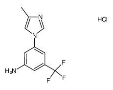 3-(4-甲基-1H-咪唑-1-基)-5-(三氟甲基)苯胺盐酸盐 结构式