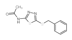 2-乙酰氨基-5-苯甲硫基-1,3,4-噻二唑 结构式