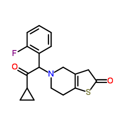 5-[2-环丙基-1-(2-氟苯基)-2-氧代乙基]-4,5,6,7-四氢噻吩并[3,2-c]吡啶-2(3H)-酮 结构式
