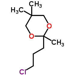 2-(3-氯丙基)-2,5,5-三甲基-1,3-二氧杂环己烷 结构式