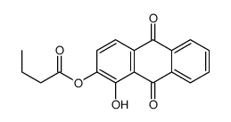 Butanoic acid, 9,10-dihydro-1-hydroxy-9,10-dioxo-2-anthracenyl ester 结构式