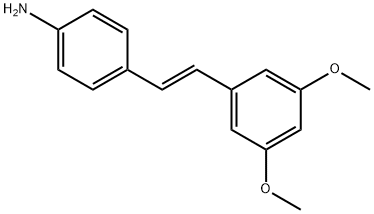 (E)-4-(3,5-二甲氧基苯乙烯)苯胺 结构式