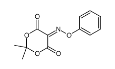 2,2-二甲基-1,3-二氧六环-4,5,6-三酮-5-(O-苯基肟) 结构式