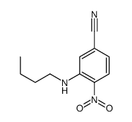 3-丁氨基-4-硝基苯甲腈 结构式