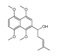 2-Naphthalenemethanol, 1,4,5,8-tetramethoxy-α-(3-methyl-2-buten-1-yl)-, (αR)- 结构式
