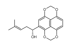 (αR)-α-(3-甲基-2-丁烯-1-基)-萘并[1,8-de:4,5-d'e']双[1,3]二氧杂环己英-4-甲醇 结构式