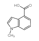 1-甲基-1H-吲哚-4-羧酸 结构式