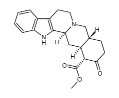 17-Oxoyohimban-16α-carboxylic acid methyl ester 结构式