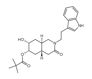 (4aS,6S,7R,8aR)-2-(2-(1H-吲哚-3-基)乙基)-7-羟基-3-氧代十氢异喹啉-6-基新戊酸酯 结构式