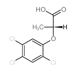 (2R)-2-(2,4,5-三氯苯氧基)丙酸 结构式