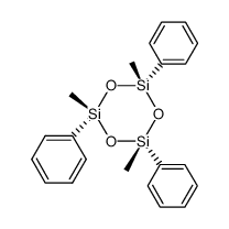 Cyclotrisiloxane, 2,4,6-trimethyl-2,4,6-triphenyl-, (2α,4α,6α)- 结构式