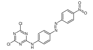1,3,5-Triazin-2-amine, 4,6-dichloro-N-[4-[2-(4-nitrophenyl)diazenyl]phenyl]- 结构式