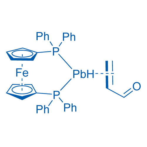 [1,1'-双(二苯基膦基-κP)二茂铁][(2,3-η)-2-丙烯醛]钯 结构式