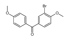 (3-溴-4-甲氧基苯基)(4-甲氧基苯基)甲酮 结构式