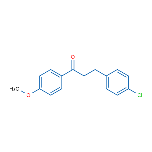 3-(4-氯苯基)-1-(4-甲氧基苯基)丙-1-酮 结构式