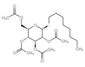 辛基2,3,4,6-四-O-乙酰基-β-D-硫代吡喃葡萄糖苷 结构式