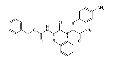 N-苄氧羰基-L-苯丙氨酰基-4-氨基-L-苯丙氨酰胺 结构式