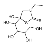 3-乙基-5-羟基-5-(1,2,3,4-四羟基丁基)-1,3-噻唑烷-2-硫酮 结构式