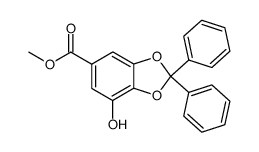 7-羟基-2,2-二苯基-苯并[1,3]二氧杂环戊烯-5-羧酸甲酯 结构式