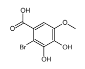 2-溴-3,4-二羟基-5-甲氧基苯甲酸 结构式