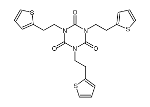 1,3,5-三[2-(2-噻吩基)乙基]-1,3,5-三嗪-2,4,6(1H,3H,5H)-三酮 结构式