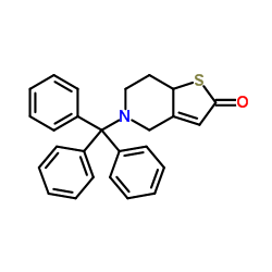 5,6,7,7a-四氢-5-(三苯甲基)噻吩并[3,2-c]吡啶酮 结构式