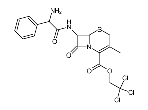 5-Thia-1-azabicyclo[4.2.0]oct-2-ene-2-carboxylic acid, 7-[(aminophenylacetyl)amino]-3-methyl-8-oxo-, 2,2,2-trichloroethyl ester, [6R-[6α,7β(R*)]]- (9CI) 结构式