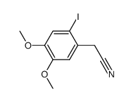 3,4-二甲氧基-6-碘苯基乙腈 结构式